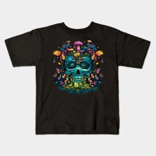 Skull Tree Butterfly Garden Kids T-Shirt